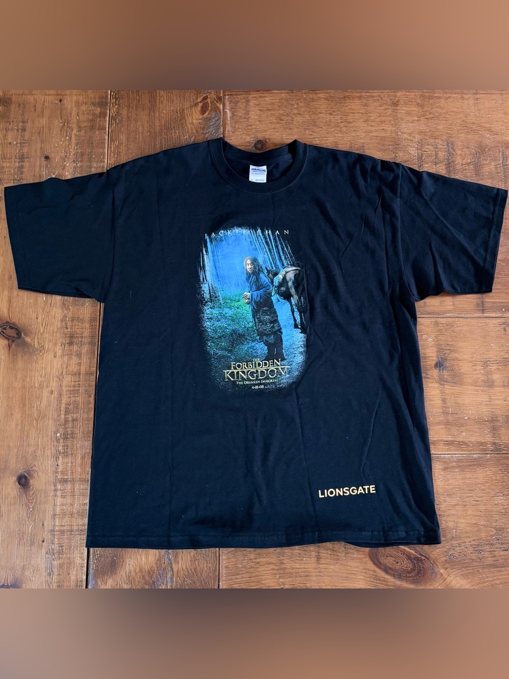 2008 Forbidden Kingdom Graphic Tee with Blue Print, XL